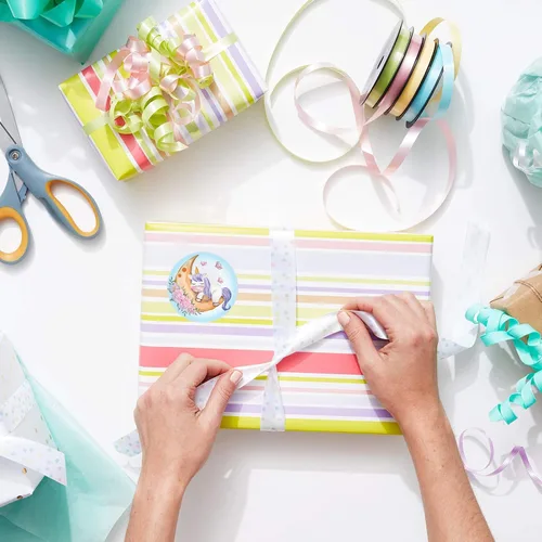 Vista 3 de 1000 calcomanías de unicornio, calcomanías de decoración de bricolaje, autoadhesivas de 1 pulgada para bolsas de regalo de fiesta (10 estilos)
