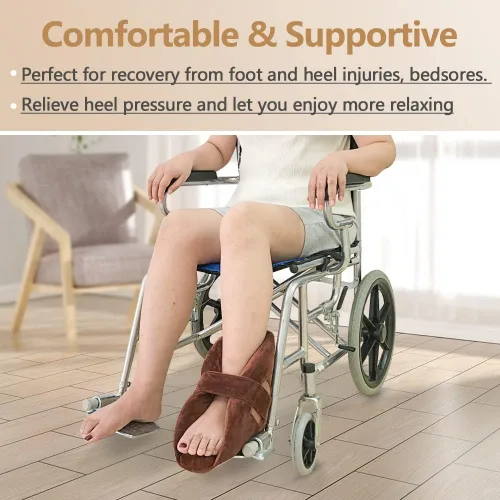 Vista 4 de Cojín protector de talón para úlceras de cama, protector de pies, almohada de espuma de tobillo protectores de talón para úlceras por presión
