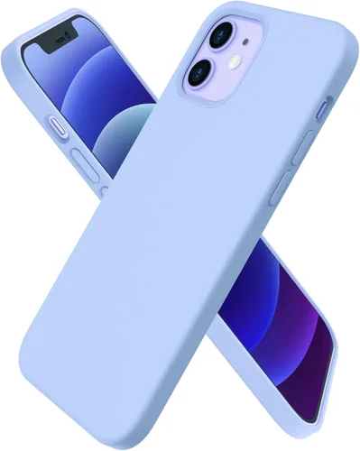 Vista 12 de ORNARTO Funda compatible con iPhone 12 y iPhone 12 Pro, de silicona líquida delgada de 3 capas, cubierta completa, de gel suave, de goma de 15,5 cm