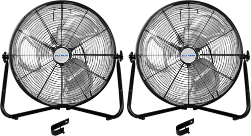 BILT HARD Ventilador de piso resistente de 20 pulgadas con 3 velocidades, ventilador industrial de alta velocidad de 4650 CFM con sistema de montaje