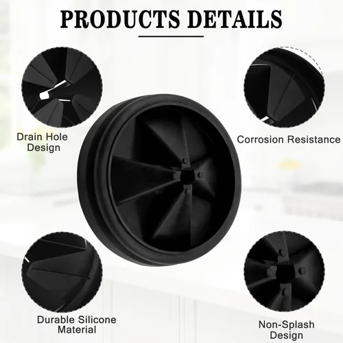 Vista 9 de Protector contra salpicaduras para triturador de basura, 3 3/8 pulgadas mejorado para InSinkErator Evolution Series QCB-AM, inserto de drenaje