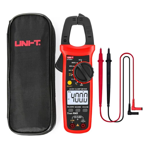 Vista 10 de UNI-T Abrazadera digital UT201+, corriente CA True RMS HVAC Volt Amp Ohm medidor abrazadera en multímetro, rango automático 4,000 cuentas NCV AC DC
