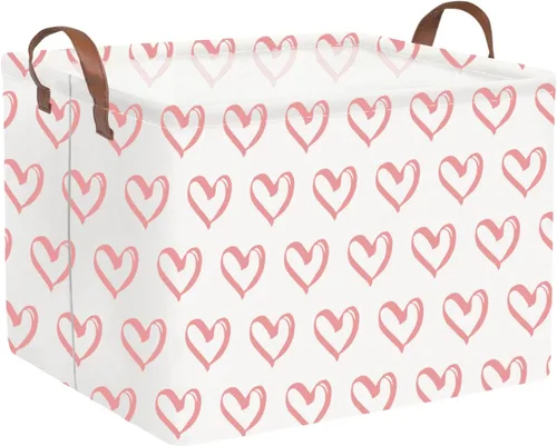 Vista 18 de FXOLCSHE - Canasta rectangular rosa de alpaca, canasta de lavandería impermeable plegable para guardería, canasta de juguetes para habitación