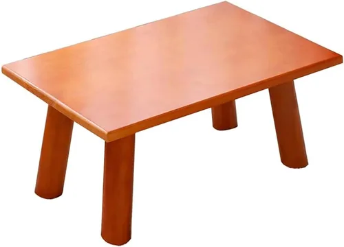 Vista 2 de Mesa de Centro Mesa de centro cuadrada pequeña de madera maciza, ventana de bahía, mesa baja, escritorio, sala de estar, dormitorio, balcón, mesa