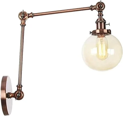 Vista 2 de Wall lamp, Modern Wall Sconce, European Wall Light Industrial V-intage Swing Arm Wall Lamp Metal Fixture Bronze Reading Wall Light E27 Lighting with