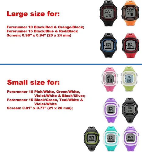 Vista 2 de Banda de repuesto para Garmin Forerunner 10/15 para mujer/hombre - TenYun correa / bandas de pulsera de silicona para Garmin Forerunner 10 / Garmin
