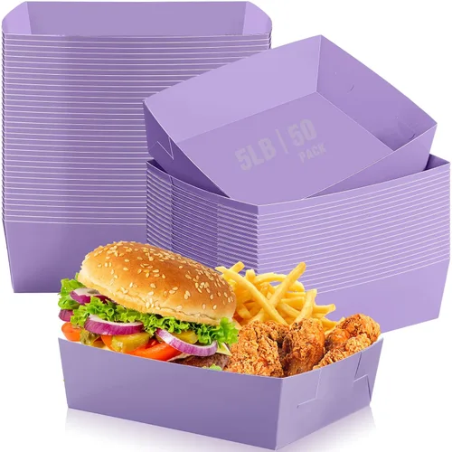 Vista 34 de Uiifan Bandejas de papel extra grandes de 5 libras desechables para comida, barco, nachos, bandejas para servir aperitivos, resistentes a la grasa