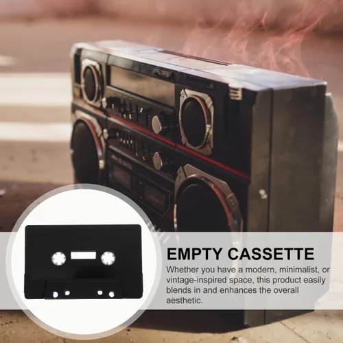 Vista 2 de Homoyoyo Paquete de 4 cintas de casete en blanco mate para grabación, cintas de audio grabables