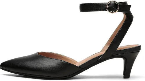 Vista 4 de DREAM PAIRS - Zapatos de tacones bajos para mujer, con punta cerrada, para vestido de boda