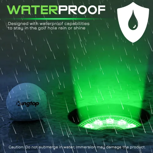 Vista 9 de KINGTOP Luz de hoyo de golf LED recargable - Impermeable, lente de iluminación enfocada, control remoto, perfecta para práctica nocturna de golf