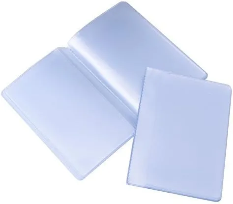 Vista 2 de 2 piezas de plástico para tarjetas de crédito con 10 páginas, 20 ranuras y 10 páginas, 10 ranuras, transparente, Transparente, 9.5 x 6.5 cm, Cartera