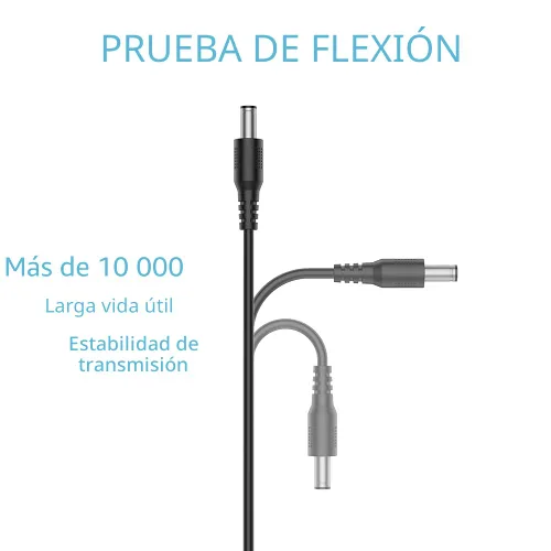 Vista 8 de LIANSUM - Cable de alimentación USB a DC 5V, cable de carga con enchufe Jack DC 5.5x2.1mm universal y 10 puntas de conector Micro USB, Type-C, Mini