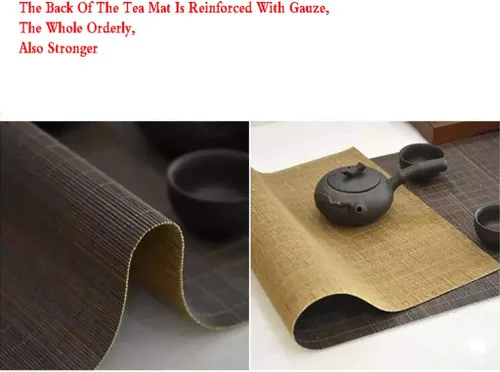 Vista 5 de Tabla De Bambú Runner, Estilo Japonesa Tradicional Lavable A Prueba De Calor Del Té Antideslizante Mat Cortina, para Hotel/Cocina/Comedor Sala De