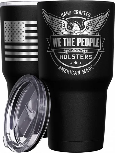 Vista 42 de We The People Holsters - Vaso térmico de 30 onzas, 0% Liberal, Negro
