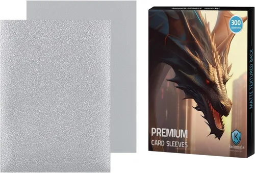 Vista 12 de Fundas negras para cartas MTG 300 unidades, fundas para cartas con parte trasera texturizada mate, protectores de cartas de tamaño estándar