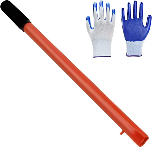 Vista 7 de ANCKNE Mango hidráulico horizontal de 2 toneladas, reemplazo de mango de gato, con guantes de goma, accesorios para gatos de automóvil, color negro