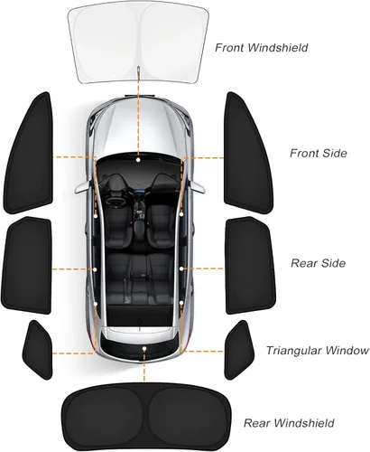 Vista 61 de KUST Parasol para parabrisas para Honda Accord 2018-2024 2025 2026, accesorios de ventana de 4 capas, protector solar plegable, bloquea los rayos
