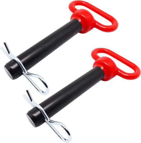 Vista 16 de 2 piezas de pasador de enganche de remolque, pasador de enganche de remolque de 1/2" para tractor con clip, pasadores de remolque con mango negro