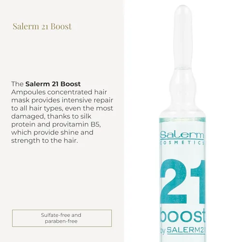 Vista 2 de SALERM - Mascarilla Concentrada 21 Ampollas Hidratantes para el Cabello - 8 x 0.4 fl oz - Repara el Cabello - Con Protector Térmico