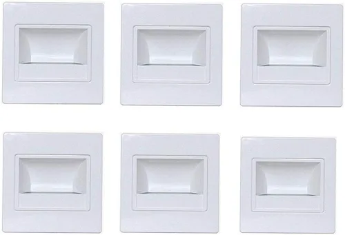 paquete de 6 lámparas de esquina LED de 85-265 vatios, luces LED empotradas para escalera, corredores, paredes, guardarropas, recámara y más,