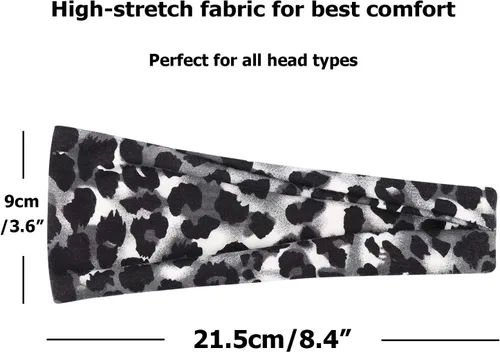 Vista 6 de DRESHOW Yoga Sports Headbands for Women Elastic Non-Slip Headbands Running Workout Hair Bands