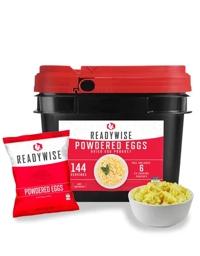Vista 18 de ReadyWise Prepper Pack Cubo – 52 porciones de suministro de alimentos de emergencia, kit de supervivencia, comidas con proteínas, alimentos