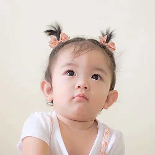 Vista 4 de 80 ligas para el pelo de bebé con lazos de 2 pulgadas, bandas elásticas de goma para el cabello, ligas para el cabello para coleta, accesorios