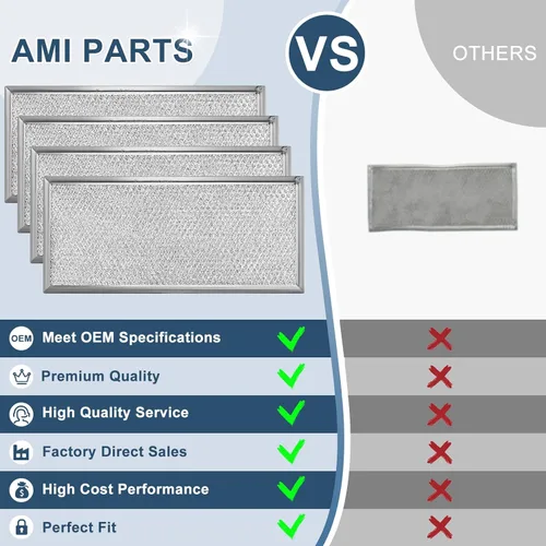 Vista 6 de AMI PARTS - Filtro de grasa para microondas Whirlpool W10208631A, aproximadamente 13 x 6 pulgadas (paquete de 4)