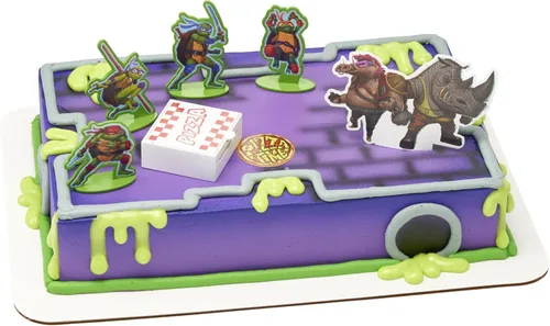 Vista 12 de DecoPac Anillos de poder de tortugas ninja mutantes adolescentes, decoraciones de cupcakes para fiestas de cumpleaños, pasteles y celebraciones