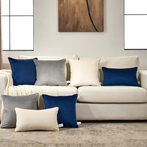 Vista 5 de Aeckself Paquete de 2 fundas de almohada de terciopelo verde de 18 x 18 pulgadas, fundas de almohada decorativas de lujo modernas con borde dorado