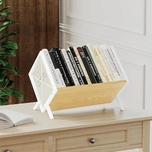 Vista 6 de YINMIT Soporte para discos de vinilo, estante de almacenamiento de discos de vinilo de 80-100 LP, pantalla de discos de vinilo de montaje rápido