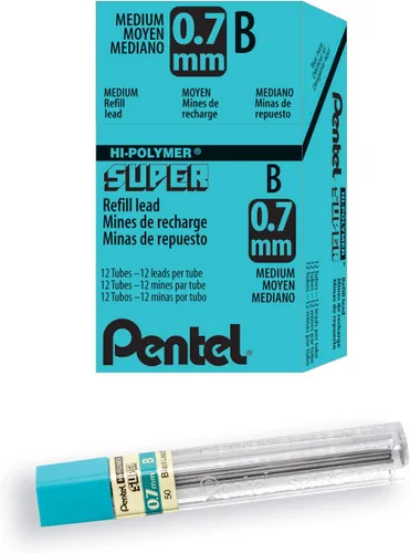 Vista 15 de Pentel Super Hi-Polymer repuesto de mina, 3/100 pulgadas, Gris