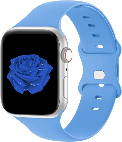 Vista 26 de Bandiction Compatible with Apple Watch Series 3 38mm Series 5 40mm iWatch Bands 38mm 40mm 41mm, Soft Silicone Sport Replacement Strap Compatible for