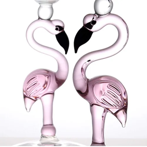 Vista 7 de Creative Pink Flamingo Cóctel Martini Copa Vajilla Fresca Bar Bar Vino Set (2, 11.2 fl oz copa de vino)