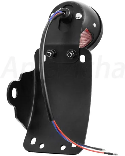 Vista 7 de Amazicha Luz de freno trasera LED para motocicleta de 3/4 pulgadas con soporte, IP67 impermeable para placa de matrícula de montaje lateral
