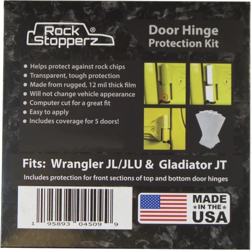 Kit de protección de bisagra de puerta, compatible con Jeep Wrangler JL/JLU/Gladiator - 2 o 4 puertas (2019-2026. Cobertura para 5 puertas en total)
