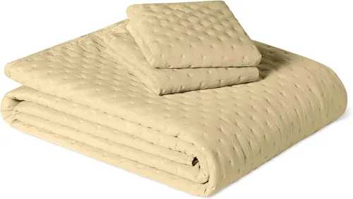 Vista 37 de Yaxa Basics - Juego de edredón de microfibra cepillada, extra suave con textura natural, 3 piezas, tamaño Queen/Full, verde