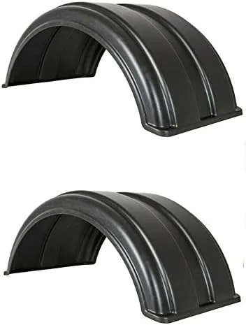 Cantidad 2, guardabarros de polímero BP 8590017-x2 (soportes de montaje se venden por separado). Se adapta a camiones con ruedas traseras dobles de