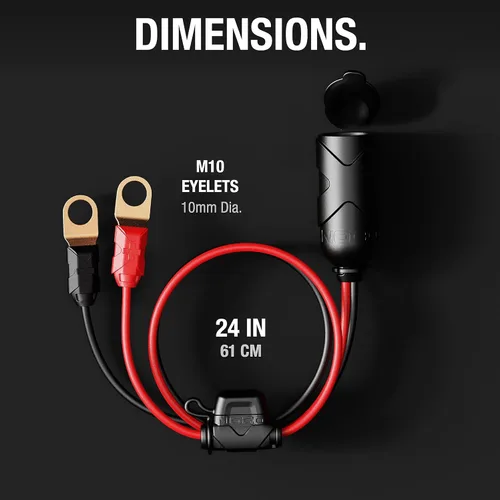 Vista 7 de Noco enchufe con pinza de batería, 12 V, Terminales de ojal