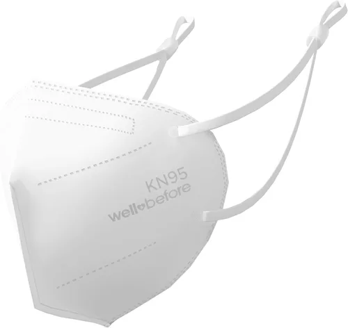 Vista 8 de Well Before KN95 - Paquete de 10 mascarillas desechables Mascarilla envuelta individualmente con lazo ajustable para las orejas