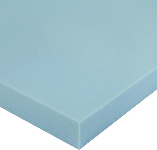 Vista 4 de Yaxa Basics Cubrecolchón de espuma viscoelástica con gel refrescante, certificado CertiPUR-US, 3 pulgadas, Queen, color azul