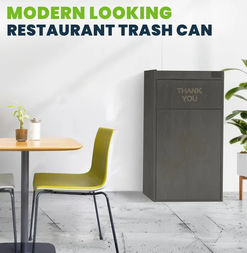Vista 5 de Alpine Gabinete de Bote de Basura para Restaurante - Bote de Basura Comercial de 40 Galones, Receptáculo de Basura Interior con Soporte para Bandeja