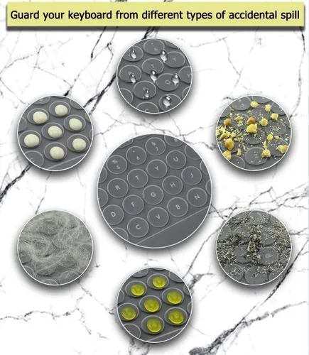 Vista 6 de Funda de silicona para teclado Logitech K380 y 2023 Pebble Keys 2 K380S Combo para MAC Bluetooth Multi - Funda protectora ultra fina para teclado