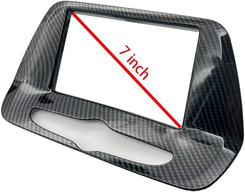 Vista 4 de MICROCK para Camaro Marco de pantalla de consola central de fibra de carbono Moldura Accesorios interiores para Chevrolet Camaro 2016 2017 2018 2019