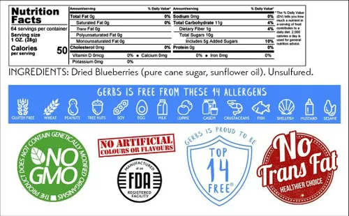 Vista 68 de Frutas secas GERBS, Top 14 libres de alergia alimentaria, sin sulfuro, sin conservantes, sin OMG, vegano