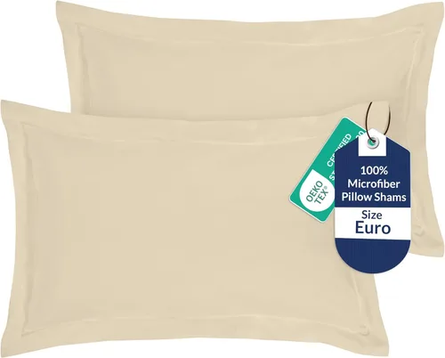 Vista 32 de Royale Linens Paquete de 2 fundas de almohada de tamaño estándar de 20 x 26 pulgadas, microfibra cepillada, fundas de almohada de cama, resistentes