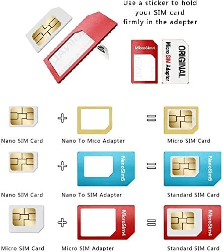 Vista 2 de Nuevo Universal 5-en-1 Aluminio Metal Nano & Micro SIM adaptador adaptador convertidor con chip polaco y pasador de aguja de expulsión