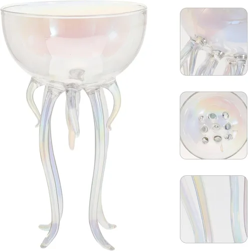 Vista 6 de Copas de pulpo, medusas, copas de vino de pulpo, vaso de cóctel, copa de vidrio creativo, copa de jugo para tostar, vaso para cocina, bar, boda
