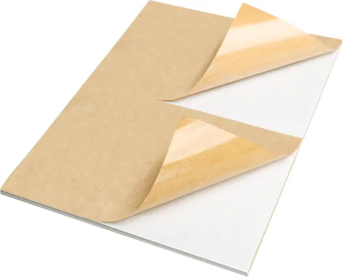 NATURALABEL Etiquetas de envío Kraft de media hoja para impresoras láser y de inyección de tinta, 2 etiquetas autoadhesivas por página, mate (60