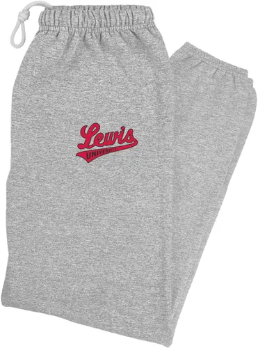 Vista 256 de LOGOVISION Pantalones deportivos, jogger para hombre con logotipo primario colegial, colección Heather atlética